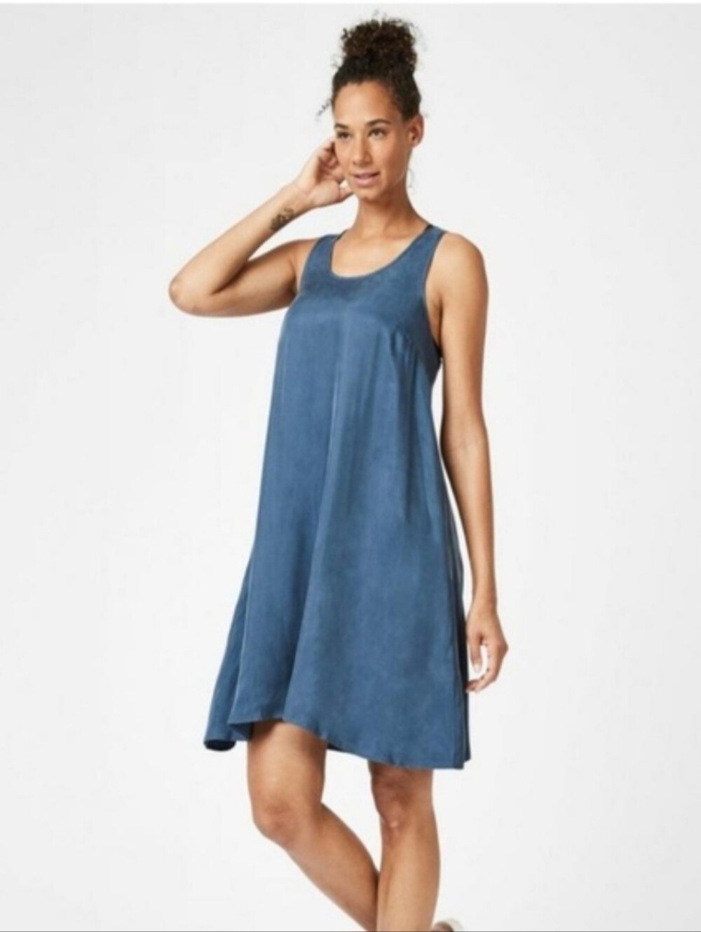 Sweaty Betty Dragonfly Strappy Dress In Washed Navy Size XS